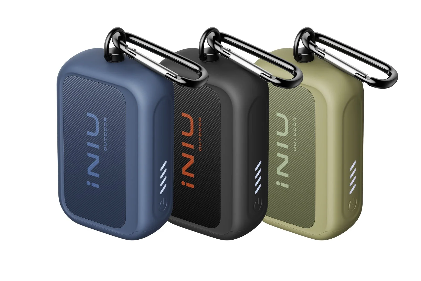 INIU Outdoor Rugged 10000 in Nightfall Blue, Basalt Black and Ranger Green