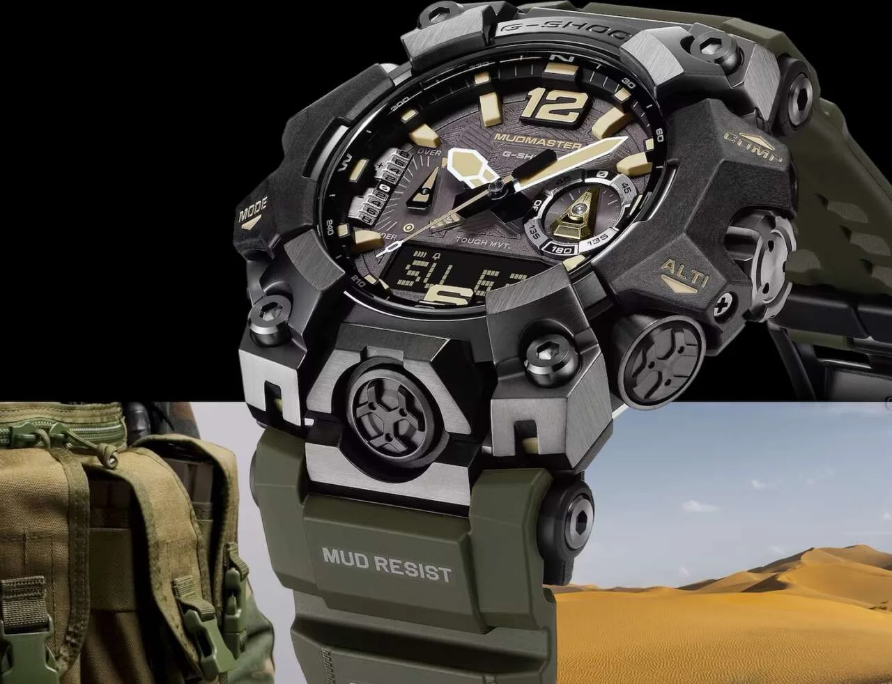 卡西欧 Mudmaster GWG-B1000-1A3 表盘与表带