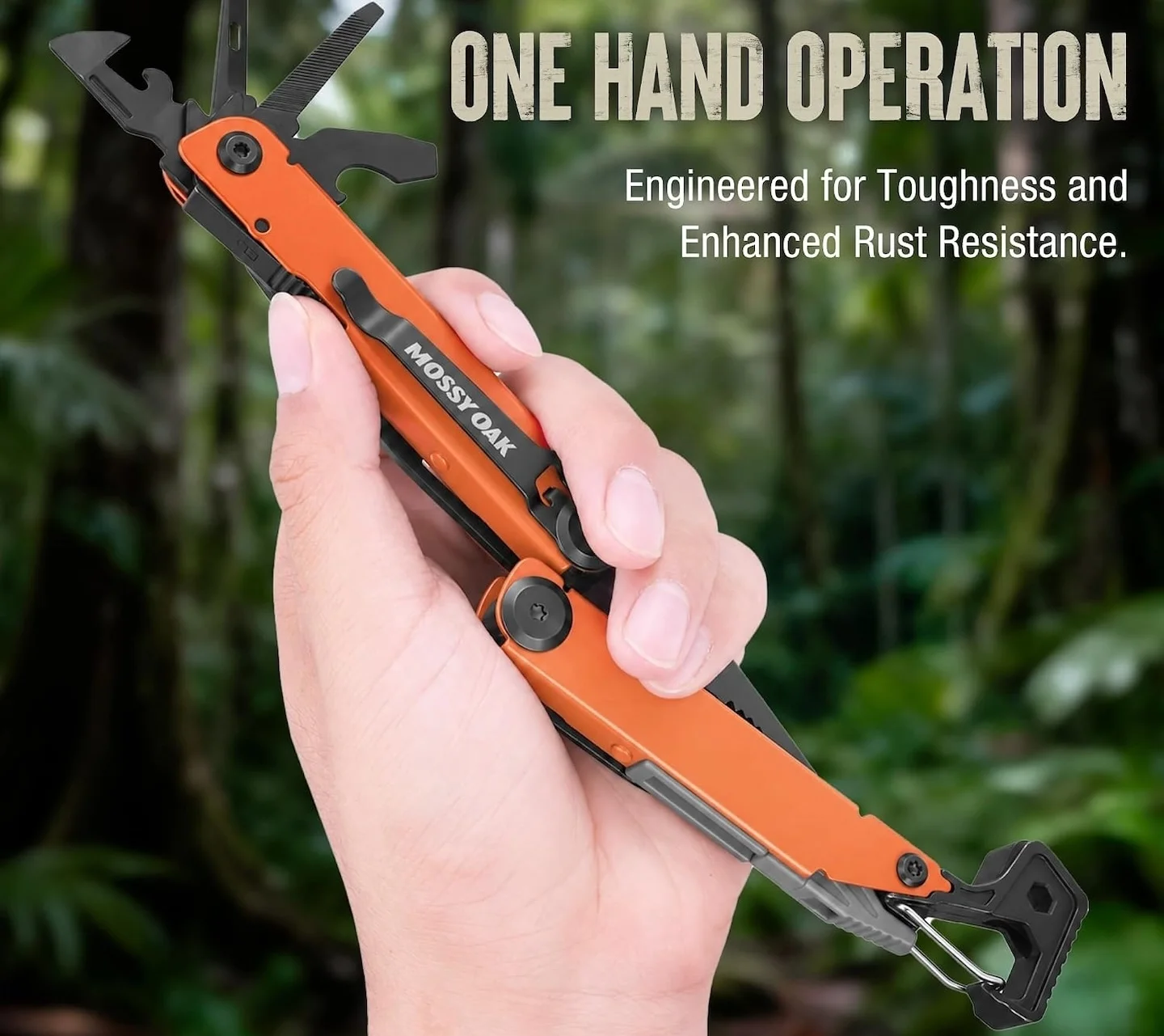 MOSSY OAK 27-in-1 CNC-Machined Multitool Pliers 4