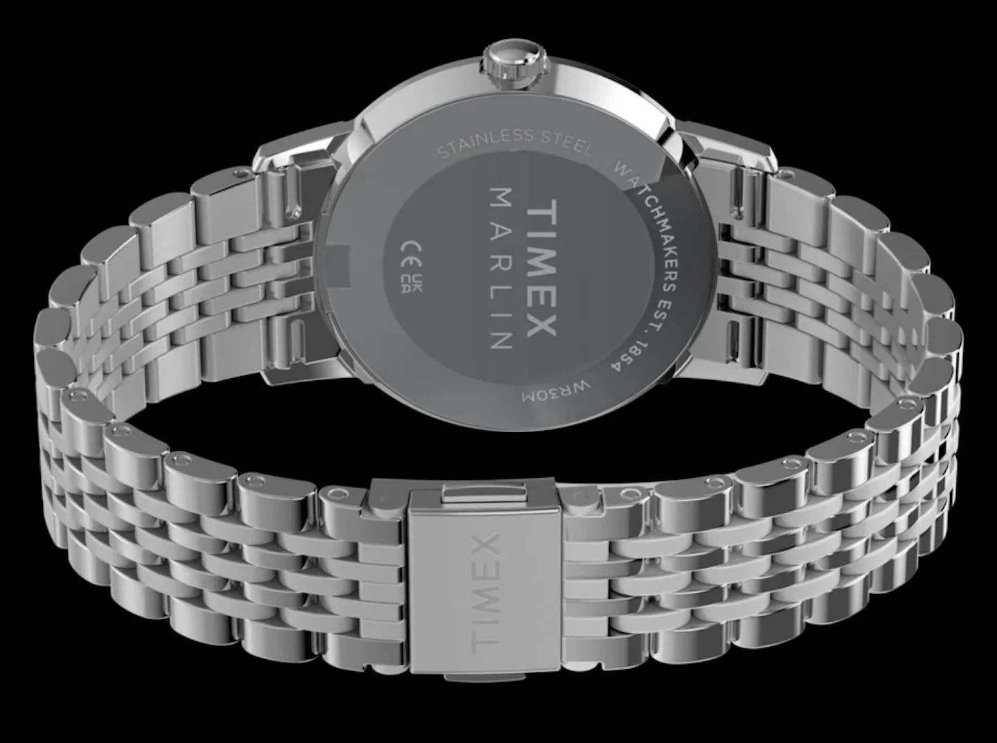 Timex Marlin Quartz 34mm 不锈钢表链